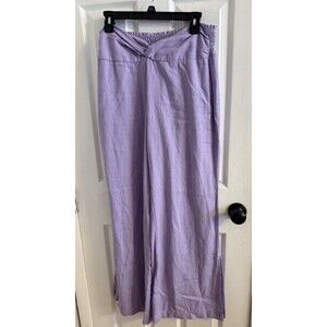 Elegant Lavender Wide Leg Women's Pants